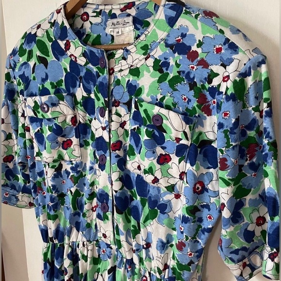 🥳SOLD🥳Vintage 1970’s. Matti of Lynne. Soft Floral Day Dress. CottonUS14. - Picture 5 of 5
